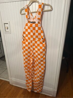 Tennessee Volunteers Orange and White Checkered XS Game Bibs Jumpsuit